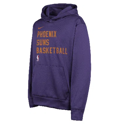 Nike Phoenix Suns Big Kids'  Dri-fit Nba Pullover Hoodie In Purple
