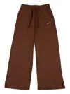 Nike Sportswear Phoenix High Waist Wide Leg Sweatpants In Brown