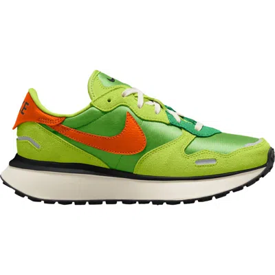 Nike Phoenix Waffle Suede And Leather-trimmed Canvas Sneakers In Green