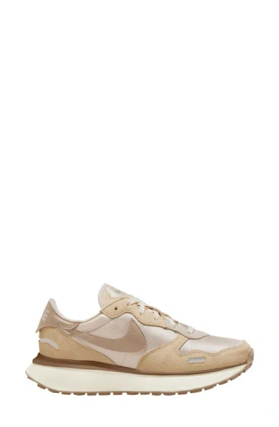 Nike Phoenix Waffle Sneaker In Sand Drift/ Sesame/ Metallic