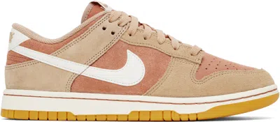 Nike Pink & Brown Dunk Low Retro Se Sneakers In Hemp/pale Ivory-terr