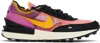 Nike Pink & Orange Waffle One Sneakers In Active Fuchsia/unive