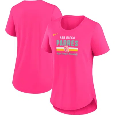 Nike Pink San Diego Padres City Connect Lockup Tri-blend T-shirt