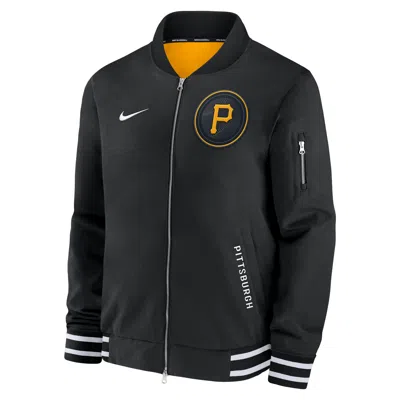 NIKE PITTSBURGH PIRATES AUTHENTIC COLLECTION CITY CONNECT  MEN'S MLB FULL-ZIP BOMBER JACKET,1015813033