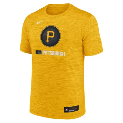 NIKE PITTSBURGH PIRATES AUTHENTIC COLLECTION CITY CONNECT VELOCITY  MEN'S DRI-FIT MLB T-SHIRT,1015813660