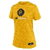 Nike Women's Gold Pittsburgh Pirates Authentic Collection City Connect Velocity Performance T-shirt In Yellow