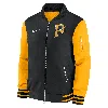 Nike Pittsburgh Pirates Authentic Collection Dugout  Men's Mlb Full-zip Bomber Jacket In Multi