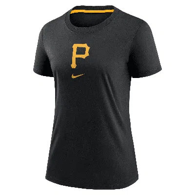 Nike Pittsburgh Pirates Authentic Collection Early Work  Women's Mlb T-shirt In Black