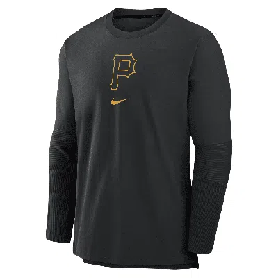 Nike Pittsburgh Pirates Authentic Collection Player  Men's Dri-fit Mlb Pullover Jacket In Black