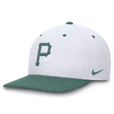 Nike Pittsburgh Pirates Bicoastal 2-tone Pro  Unisex Dri-fit Mlb Adjustable Hat In White