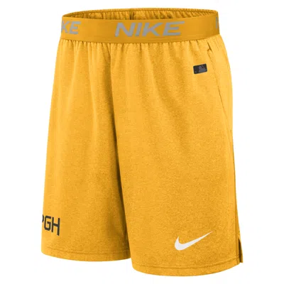 Nike Pittsburgh Pirates City Connect Practice  Men's Dri-fit Mlb Shorts In Yellow