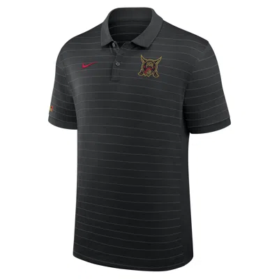 Nike Pittsburgh Pirates City Connect Striped Victory  Men's Dri-fit Mlb Polo In Black