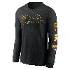 Nike Men's Black Pittsburgh Pirates Cooperstown Collection Knockout Long Sleeve T-shirt
