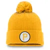 Nike Pittsburgh Pirates Cooperstown Peak  Men's Mlb Cuffed Pom Beanie In Yellow