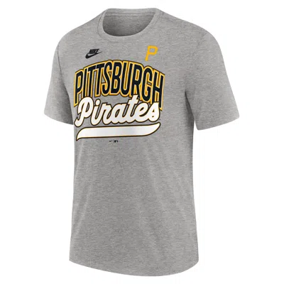 Nike Heather Gray Pittsburgh Pirates Cooperstown Collection Retro Tri-blend T-shirt