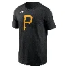 Nike Pittsburgh Pirates Cooperstown Team Logo  Men's Mlb T-shirt In Black