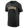 Nike Men's Black Pittsburgh Pirates Cooperstown Wordmark T-shirt