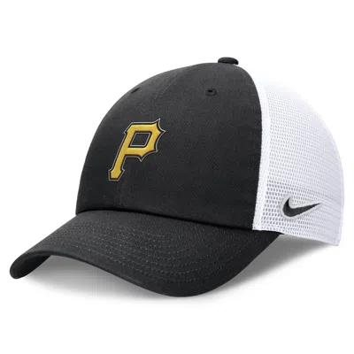Nike Pittsburgh Pirates Evergreen Club  Men's Mlb Trucker Adjustable Hat In Black