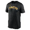 Nike Black Pittsburgh Pirates Legend Fuse Wordmark T-shirt In Black