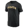 Nike Black Pittsburgh Pirates Legend Fuse Wordmark T-shirt In Black