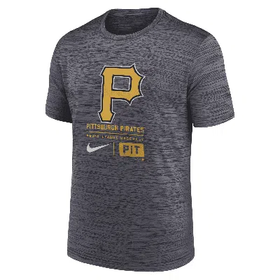 Nike Pittsburgh Pirates Large Logo Velocity  Men's Mlb T-shirt In Gray
