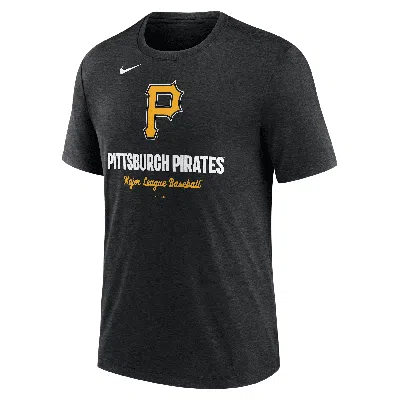 Nike Heather Black Pittsburgh Pirates Logo Tri-blend T-shirt