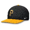 Nike Men's Black/gold Pittsburgh Pirates Evergreen Two-tone Snapback Hat In Black