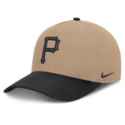 Nike Pittsburgh Pirates Rise  Men's Mlb A-frame Trucker Adjustable Hat In Brown