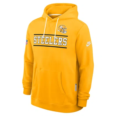 Nike Pittsburgh Steelers Alt Standard Issue  Men's Dri-fit Nfl Pullover Hoodie In Brown