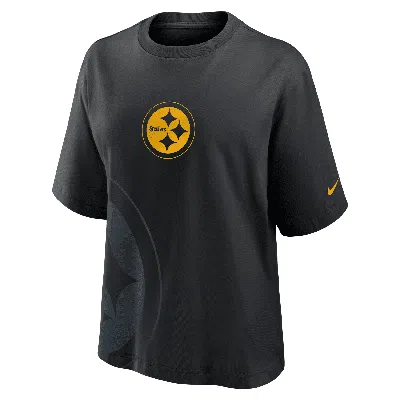 Nike Pittsburgh Steelers Boxy  Women's Nfl T-shirt In Black
