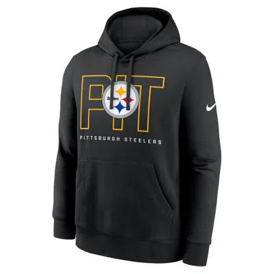 Nike Pittsburgh Steelers Busted Play Club  Men's Nfl Pullover Hoodie In Black