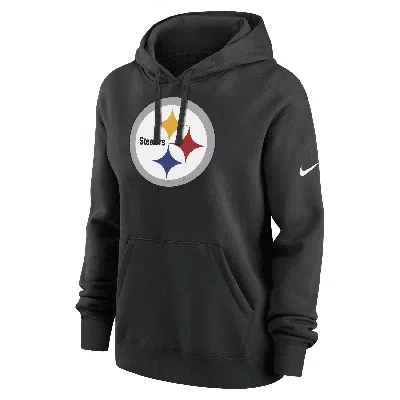 Nike Pittsburgh Steelers Club  Women's Nfl Pullover Hoodie In Black