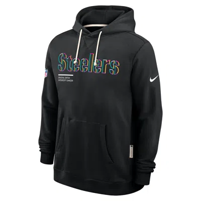 Nike Pittsburgh Steelers Crucial Catch Sideline  Men's Dri-fit Nfl Pullover Hoodie In Black