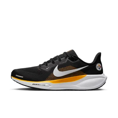Nike Pittsburgh Steelers Pegasus 41  Men's Nfl Road Running Shoes In Black