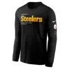 Nike Black Pittsburgh Steelers Play To Win Essential Long Sleeve T-shirt In Black