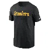 Nike Pittsburgh Steelers Primetime Wordmark Essential  Men's Nfl T-shirt In Black