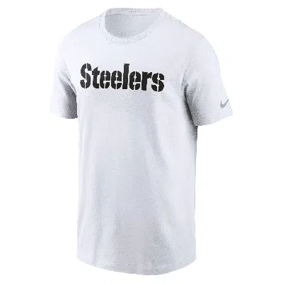 Nike Men's White Pittsburgh Steelers Primetime Wordmark Essential T-shirt