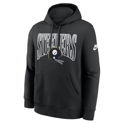 Nike Pittsburgh Steelers Rewind Club  Men's Nfl Pullover Hoodie In Black