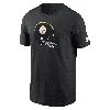 Nike Men's Black Pittsburgh Steelers Rewind Logo Essential T-shirt