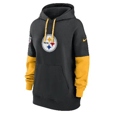 Nike Pittsburgh Steelers Sideline Essential  Women's Nfl Pullover Hoodie In Black