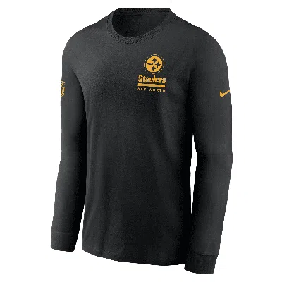 Nike Pittsburgh Steelers Sideline Team Issue  Men's Dri-fit Nfl Long-sleeve T-shirt