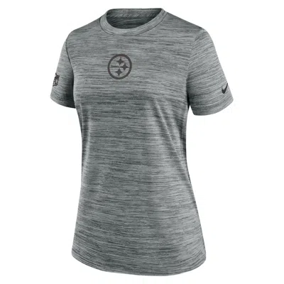 Nike Pittsburgh Steelers Sideline Team Issue Velocity  Women's Dri-fit Nfl T-shirt