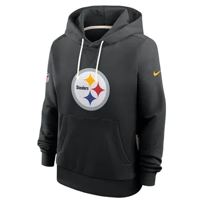 Nike Pittsburgh Steelers Sideline  Women's Dri-fit Nfl Pullover Hoodie In Black