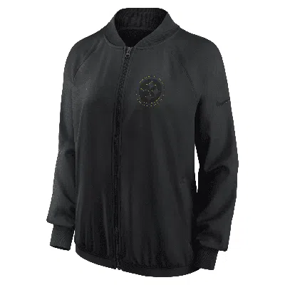 Nike Pittsburgh Steelers  Women's Dri-fit Nfl Full-zip Jacket In Black