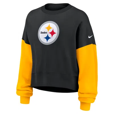 Nike Pittsburgh Steelers  Women's Nfl Pullover Crew In Black