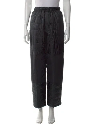 Pre-owned Nike Plaid Print Wide Leg Pants In Black