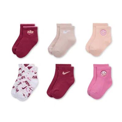 Nike Play For All Baby (0-9m) Infant Socks (6 Pairs) In Multi
