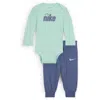 Nike Play For All Baby (0-9m) Long Sleeve Bodysuit And Pants Set In Multi