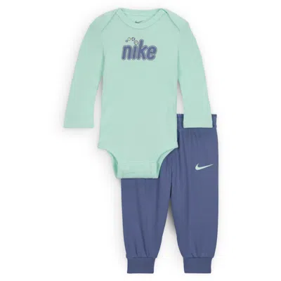Nike Play For All Baby (0-9m) Long Sleeve Bodysuit And Pants Set In Multi