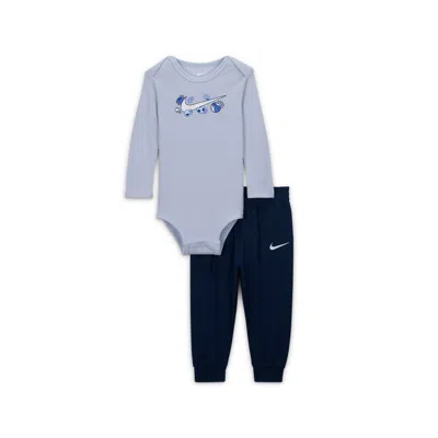 NIKE PLAY FOR ALL BABY (12-) LONG SLEEVE BODYSUIT AND PANTS SET,1015859143